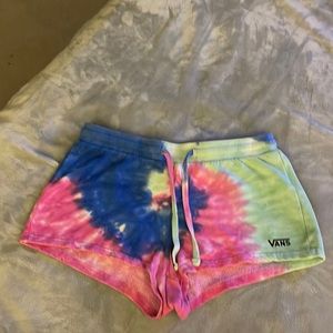 vans tie dye sweat shorts